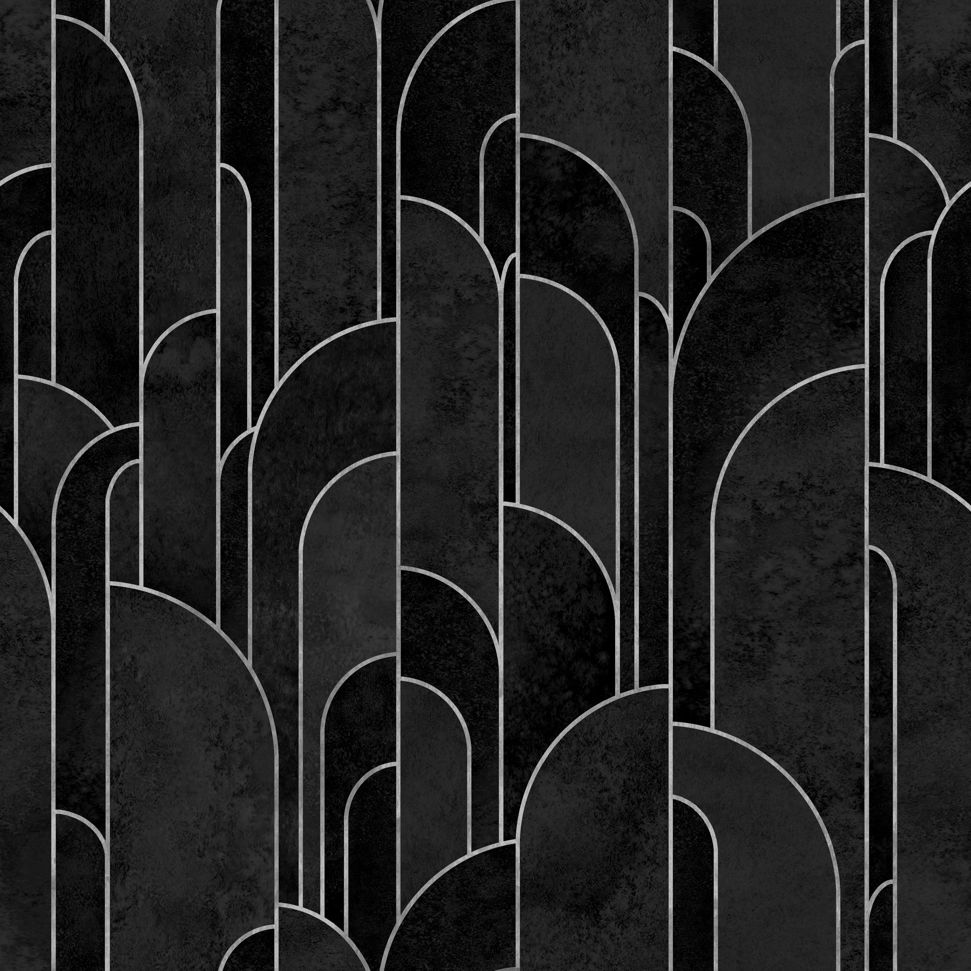 Art deco style geometric forms seamless pattern background